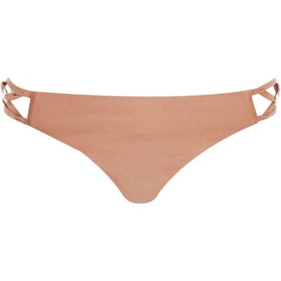 RI Resort brown strappy side bikini bottoms